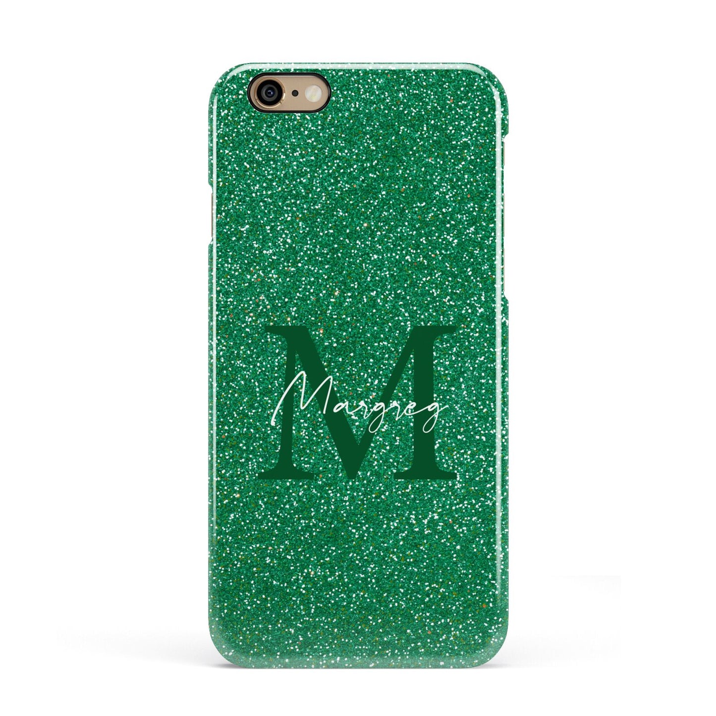 Green Monogram Apple iPhone 6 3D Snap Case