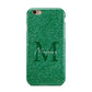 Green Monogram Apple iPhone 6 3D Tough Case