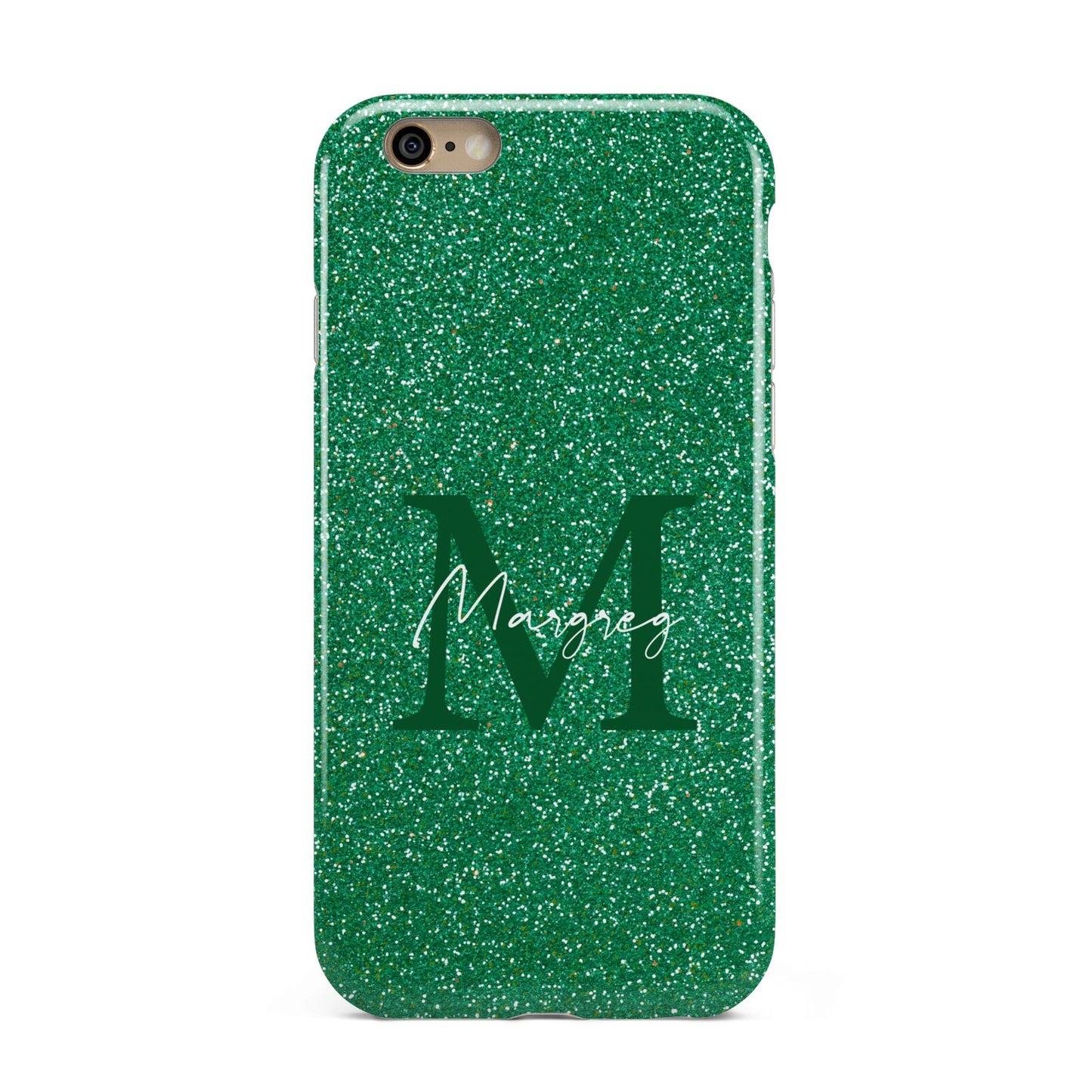 Green Monogram Apple iPhone 6 3D Tough Case