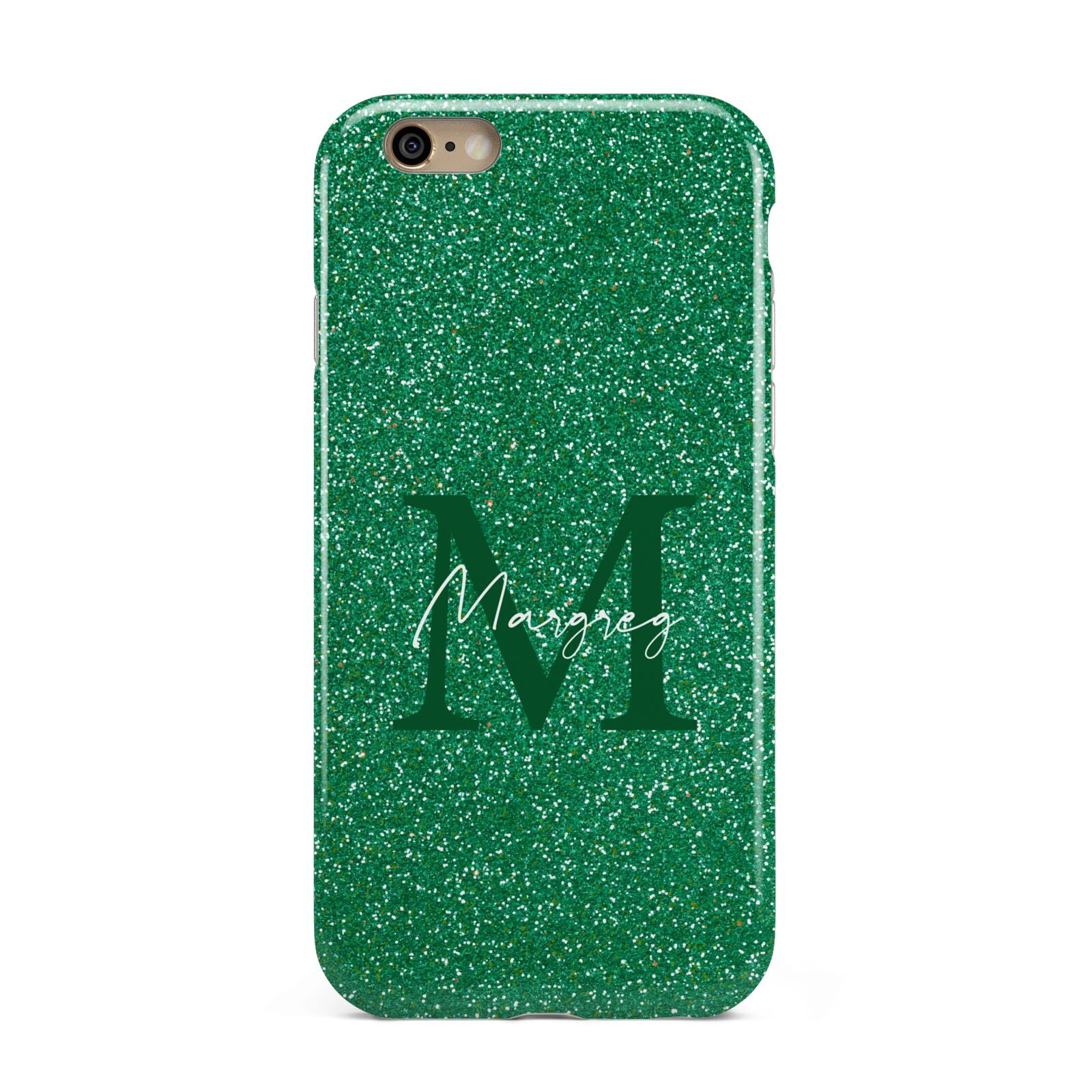 Green Monogram Apple iPhone 6 3D Tough Case