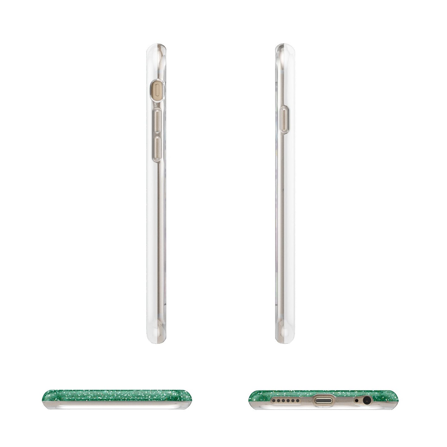 Green Monogram Apple iPhone 6 3D Wrap Tough Case Alternative Image Angles