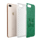 Green Monogram Apple iPhone 7 8 Plus 3D Tough Case Expanded View