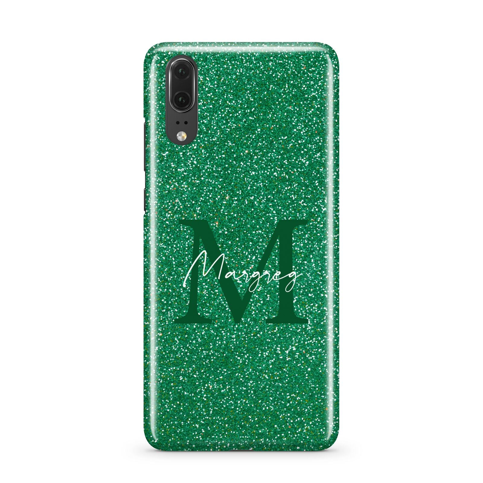 Green Monogram Huawei P20 Phone Case