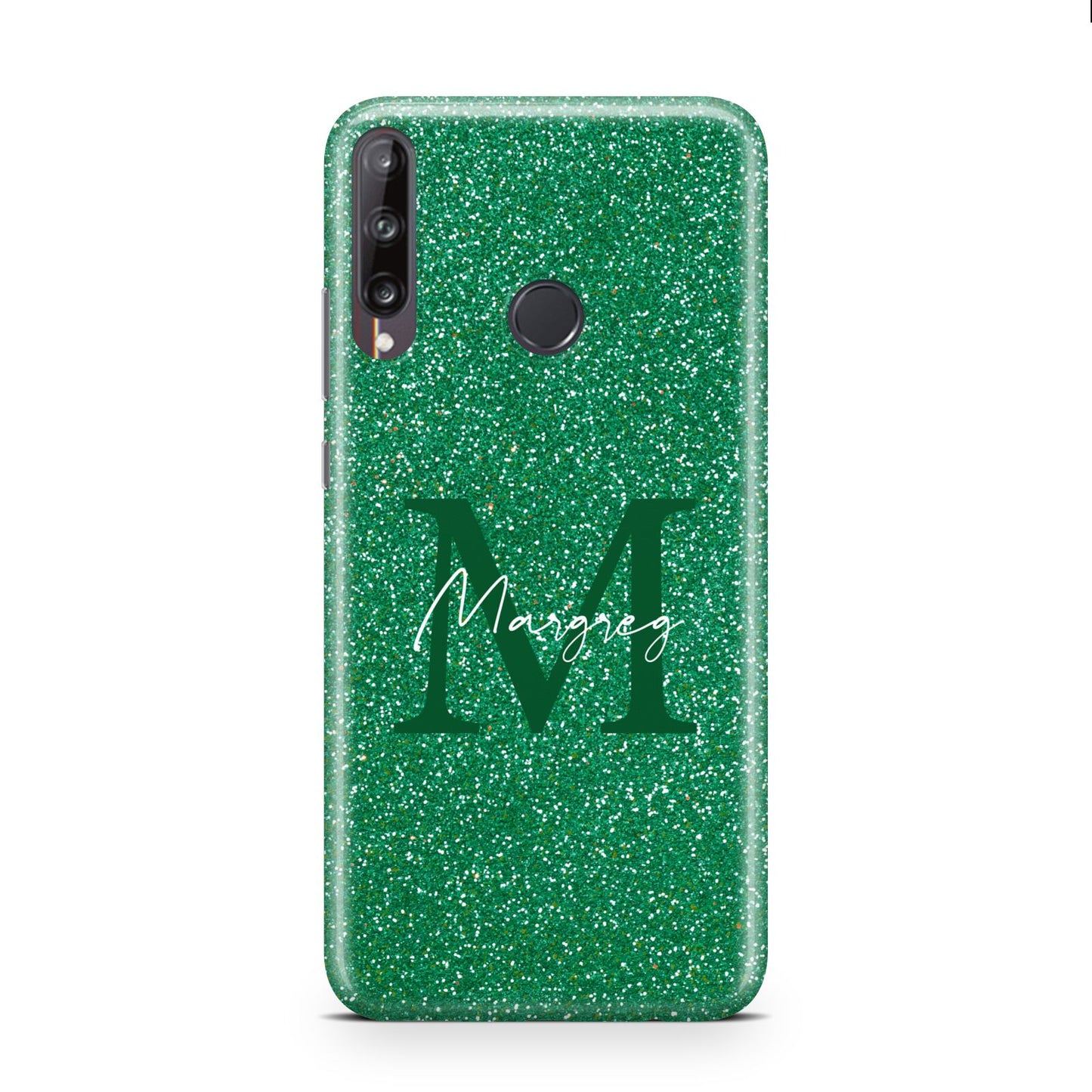 Green Monogram Huawei P40 Lite E Phone Case