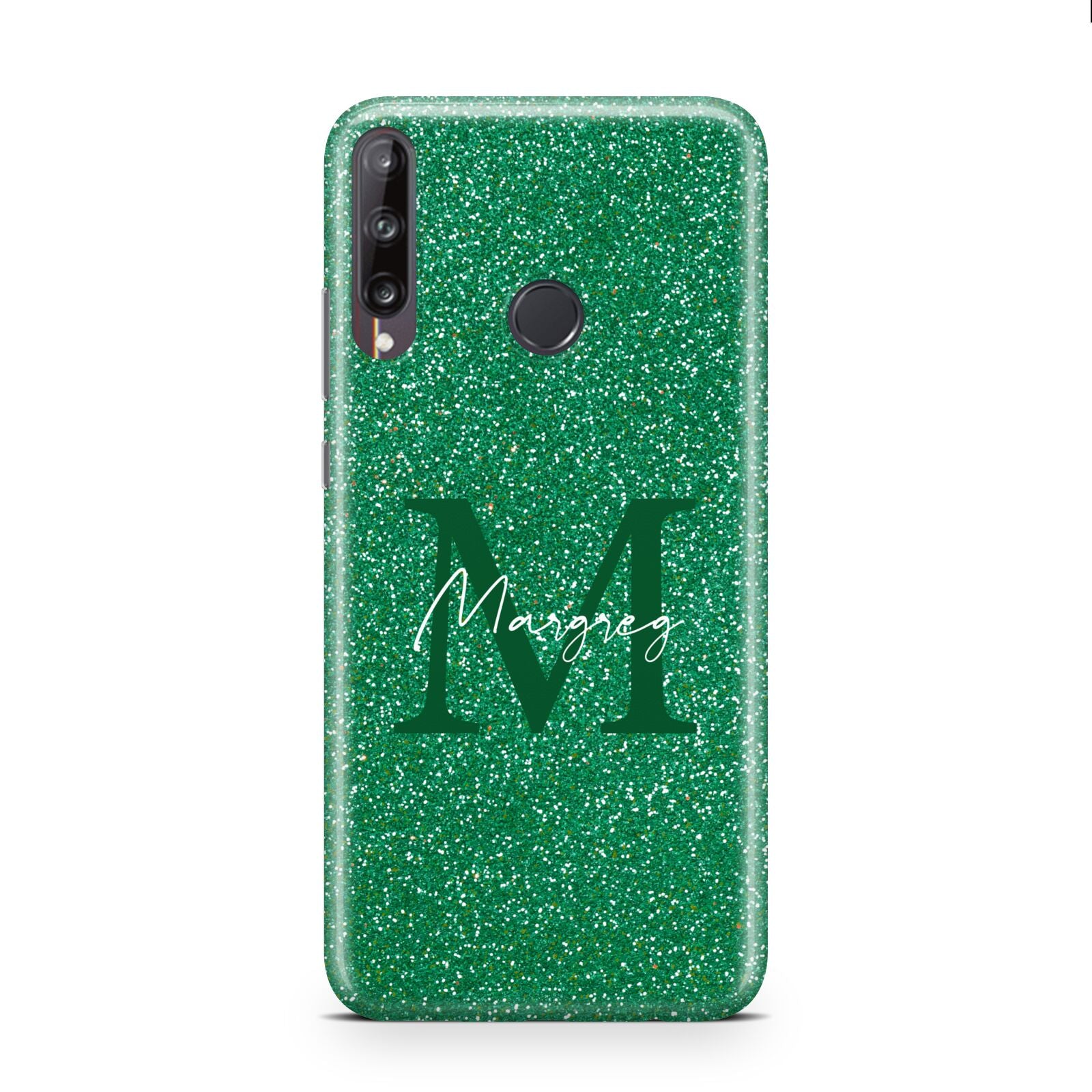 Green Monogram Huawei P40 Lite E Phone Case