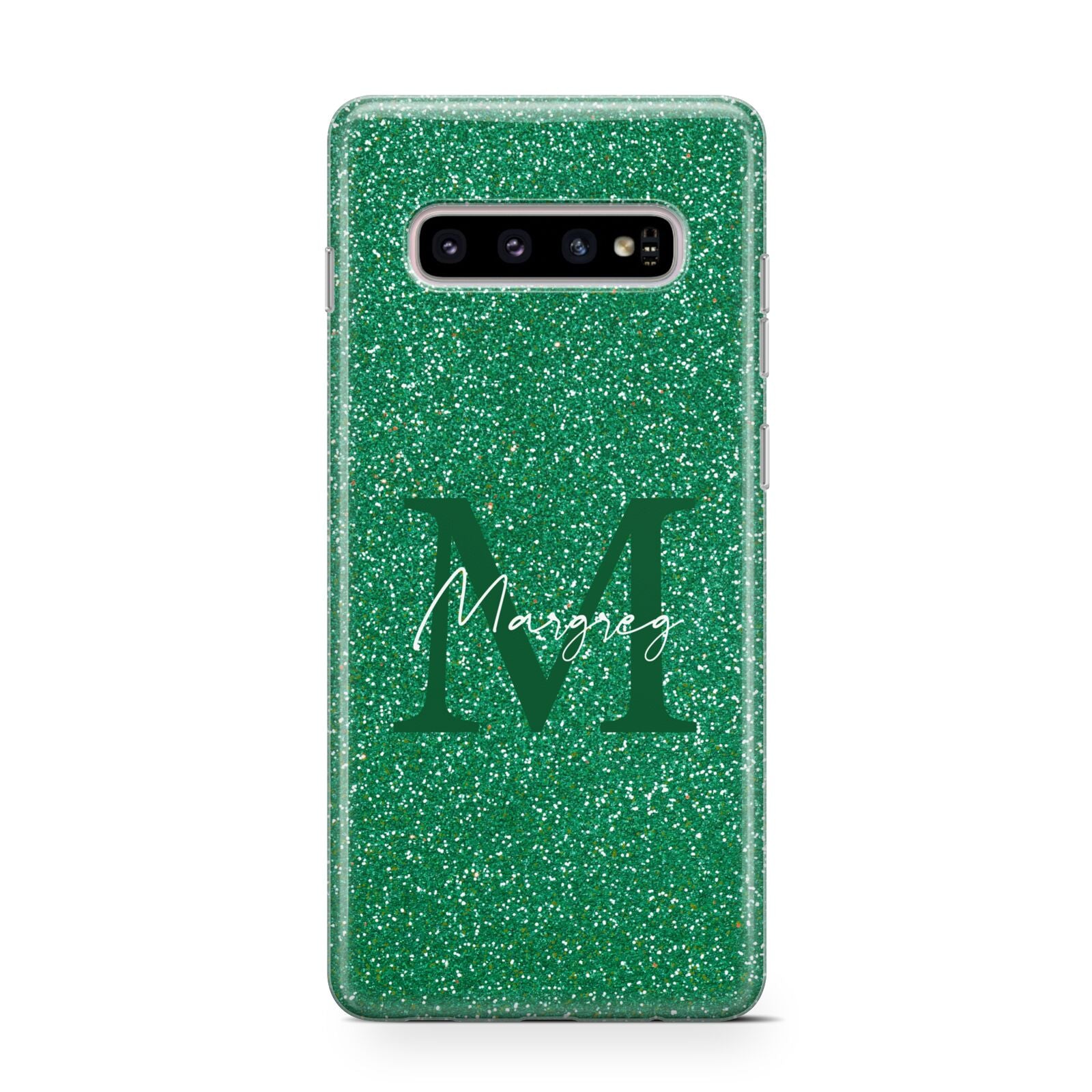 Green Monogram Protective Samsung Galaxy Case