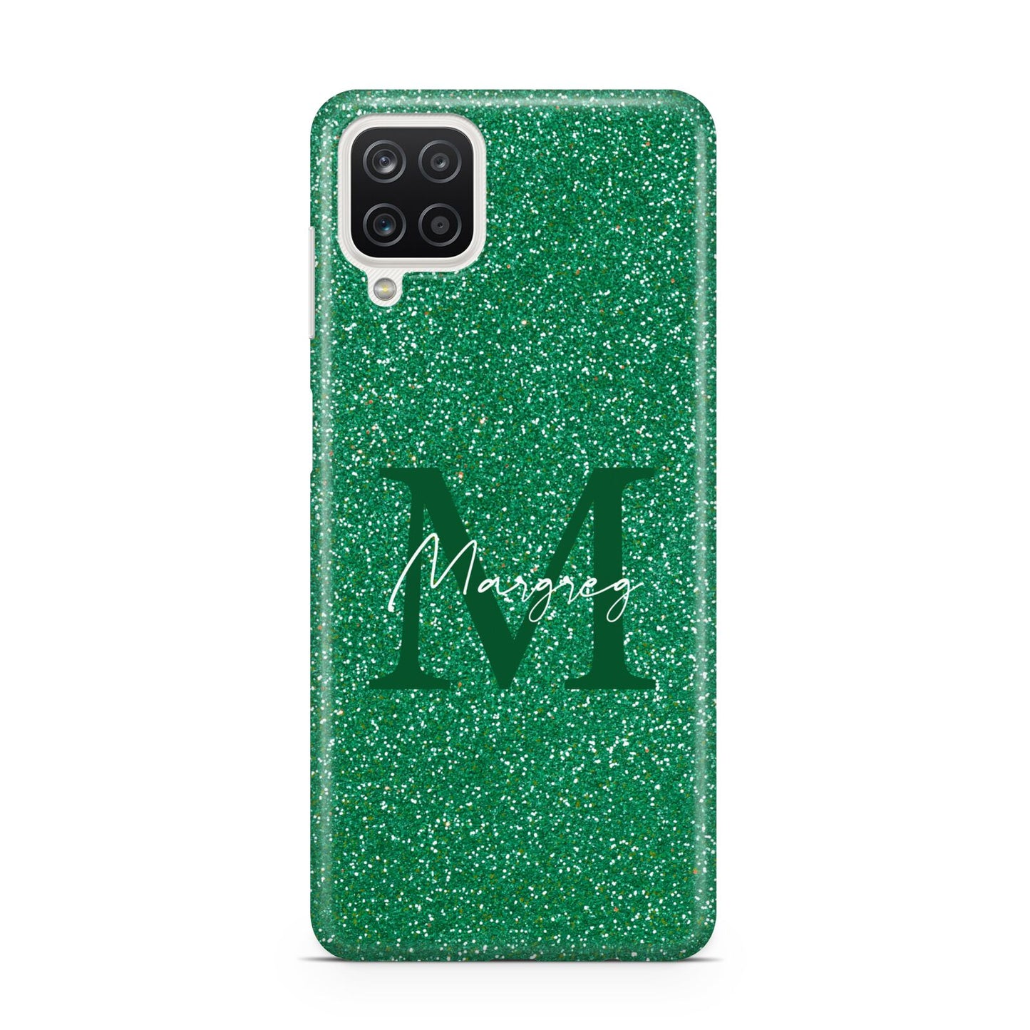Green Monogram Samsung A12 Case
