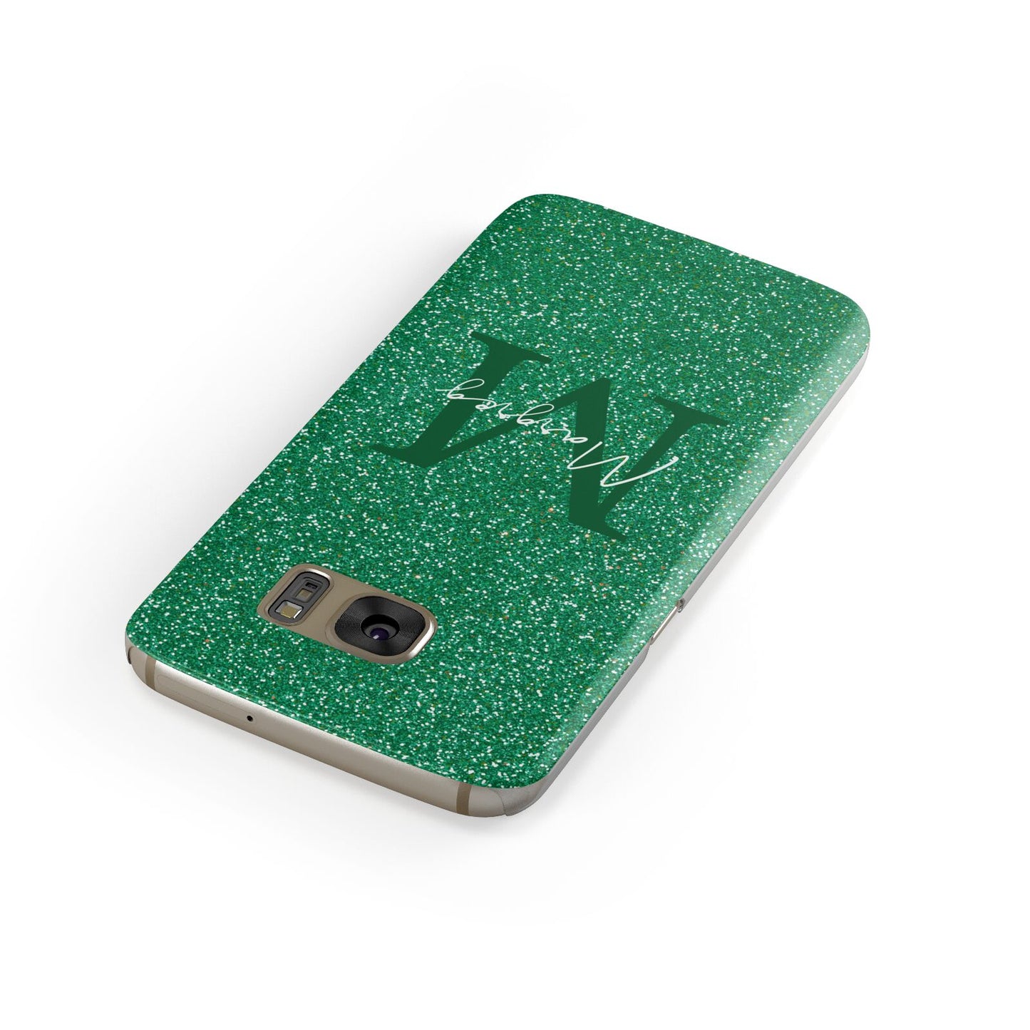 Green Monogram Samsung Galaxy Case Front Close Up