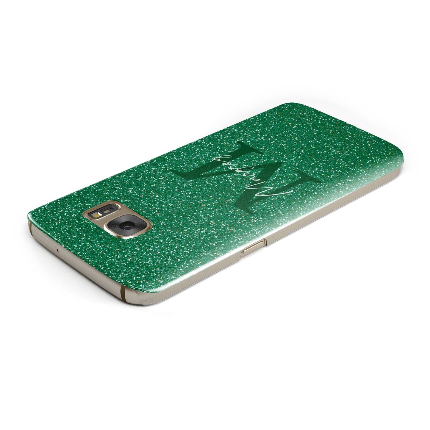 Green Monogram Samsung Galaxy Case Top Cutout