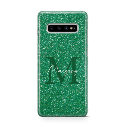 Green Monogram Samsung Galaxy S10 Case