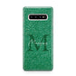 Green Monogram Samsung Galaxy S10 Plus Case