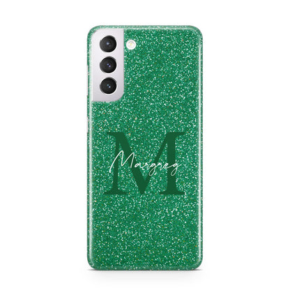 Green Monogram Samsung S21 Case