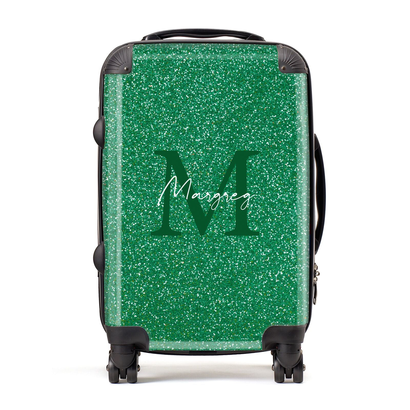 Green Monogram Suitcase