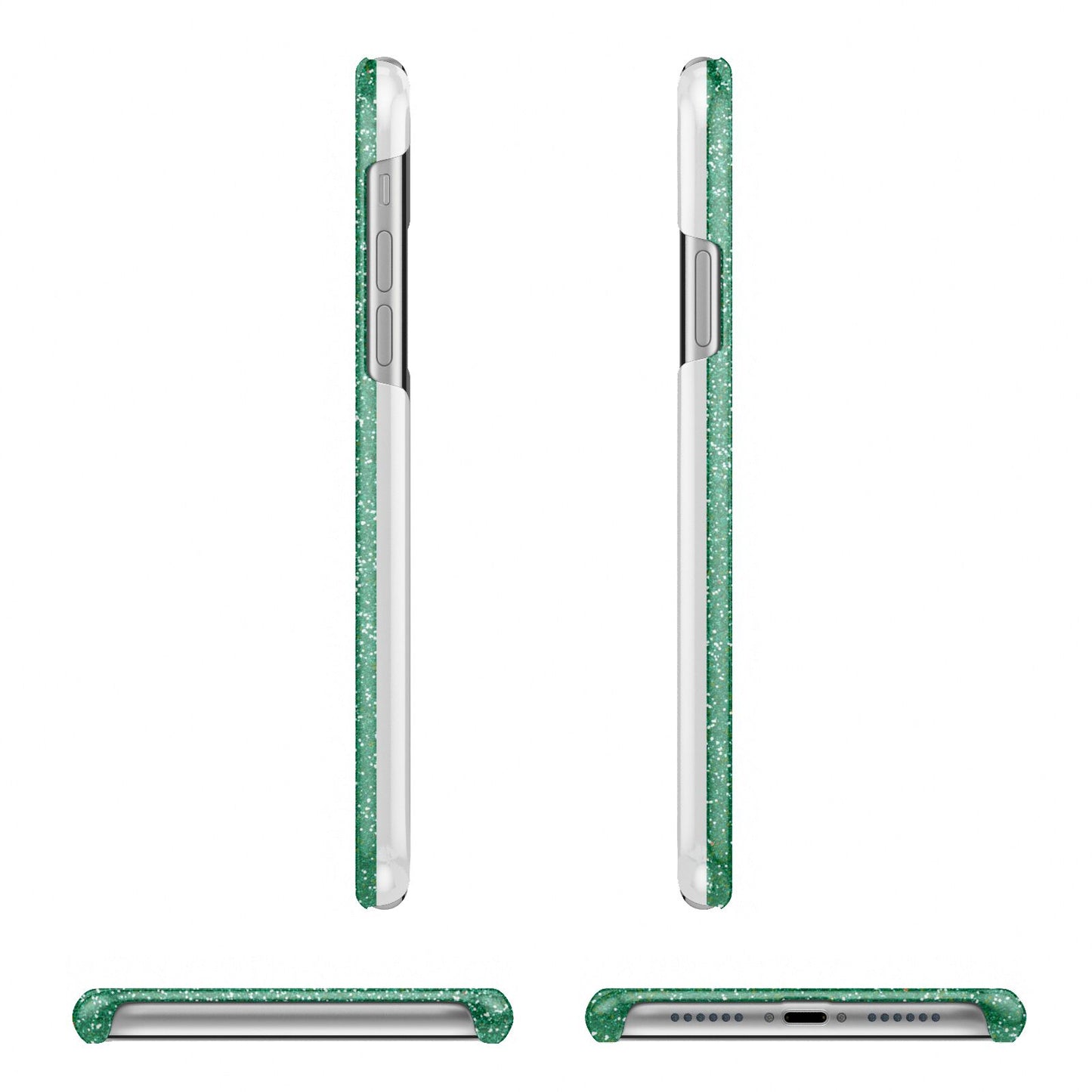 Green Monogram iPhone 11 Pro 3D Snap Case Angle Images