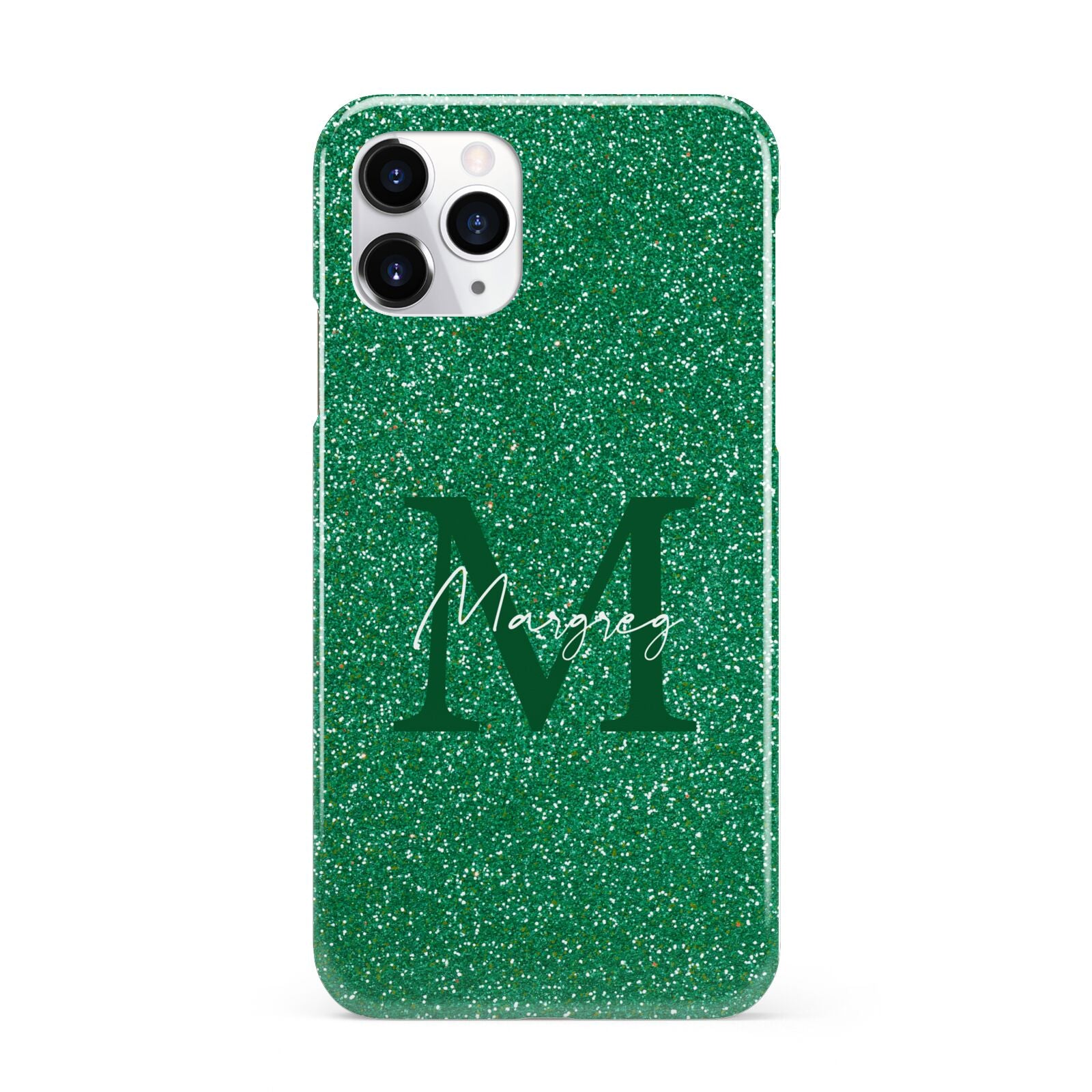 Green Monogram iPhone 11 Pro 3D Snap Case