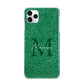 Green Monogram iPhone 11 Pro Max 3D Snap Case