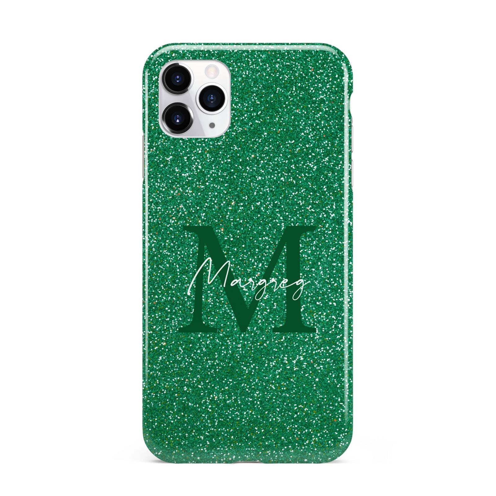 Green Monogram iPhone 11 Pro Max 3D Tough Case