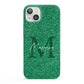Green Monogram iPhone 13 Full Wrap 3D Snap Case
