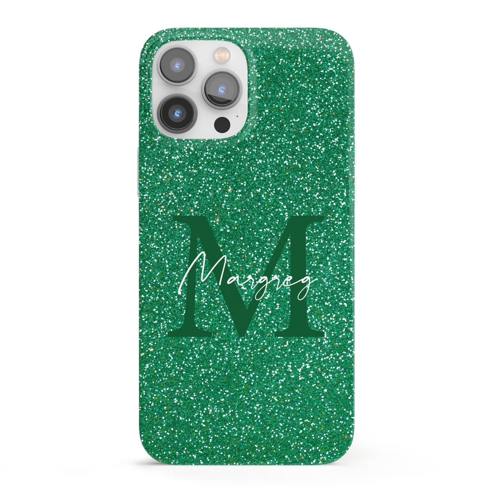 Green Monogram iPhone 13 Pro Max Full Wrap 3D Snap Case