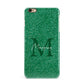 Green Monogram iPhone 6 Plus 3D Snap Case on Gold Phone