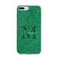 Green Monogram iPhone 7 Plus Bumper Case on Silver iPhone