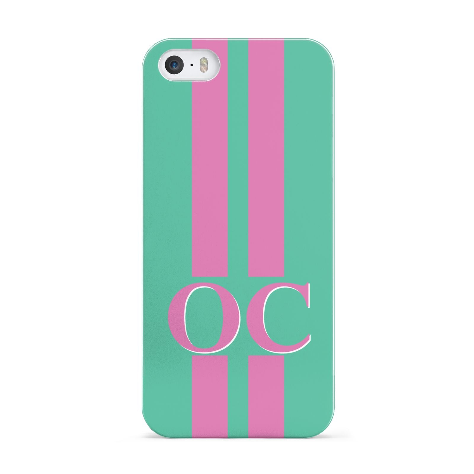 Green Personalised Initials Apple iPhone 5 Case