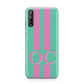 Green Personalised Initials Huawei Enjoy 10s Phone Case