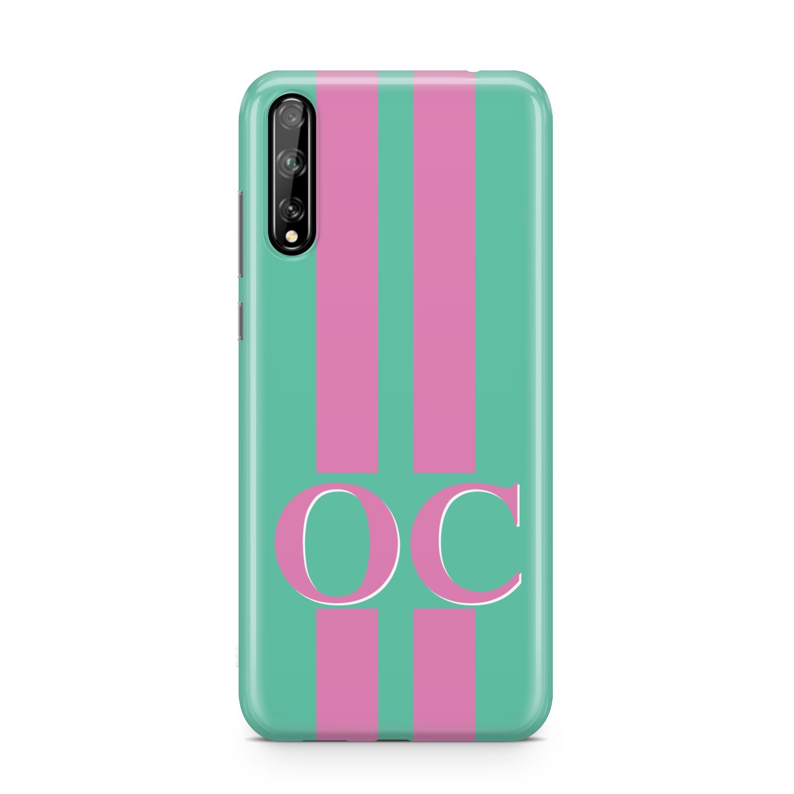 Green Personalised Initials Huawei Enjoy 10s Phone Case