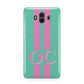 Green Personalised Initials Huawei Mate 10 Protective Phone Case
