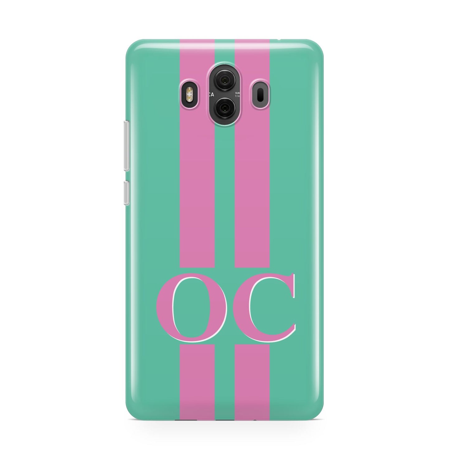 Green Personalised Initials Huawei Mate 10 Protective Phone Case