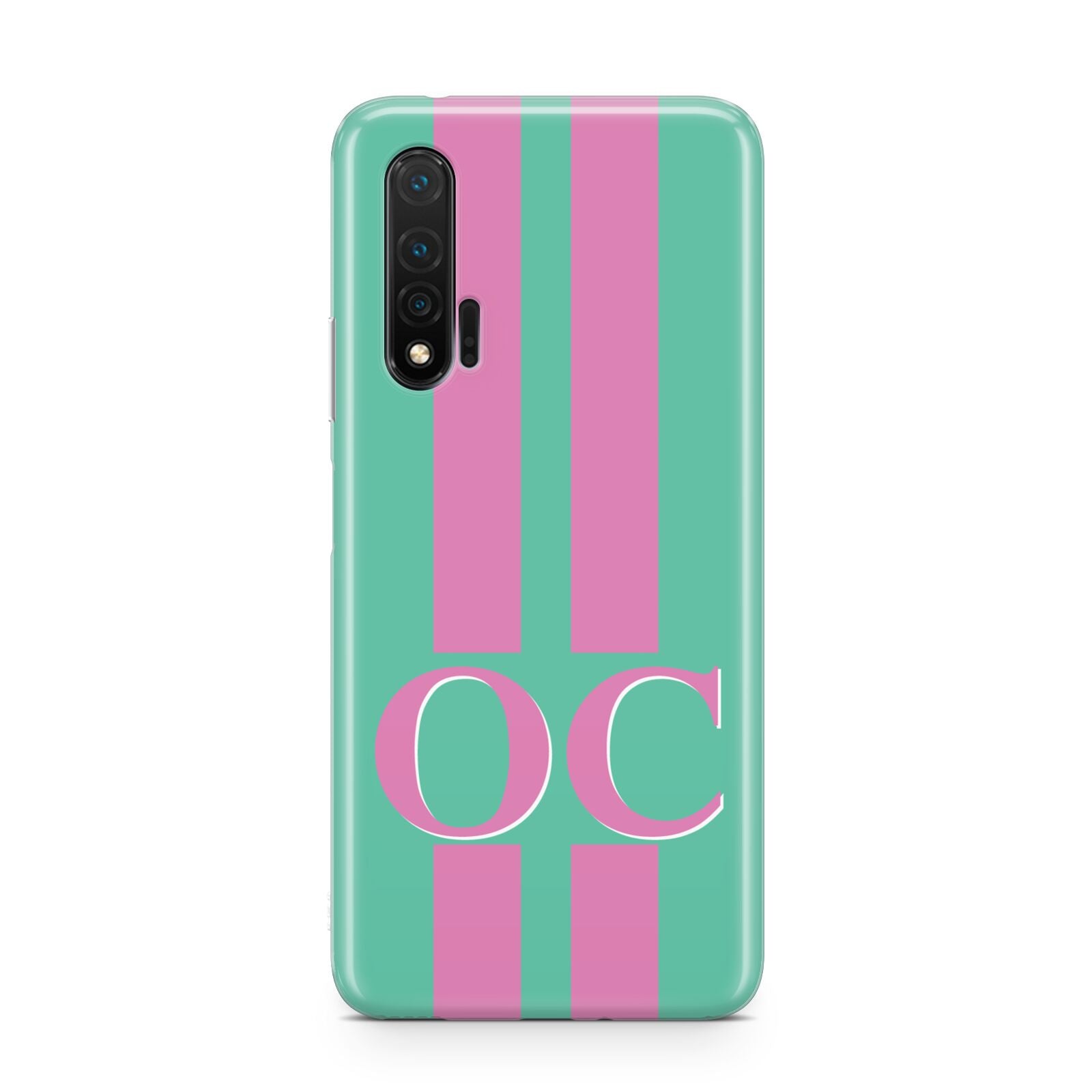 Green Personalised Initials Huawei Nova 6 Phone Case