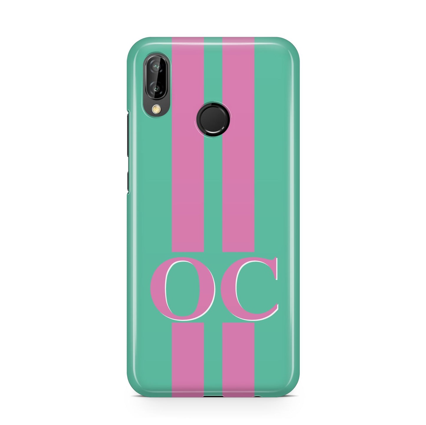Green Personalised Initials Huawei P20 Lite Phone Case