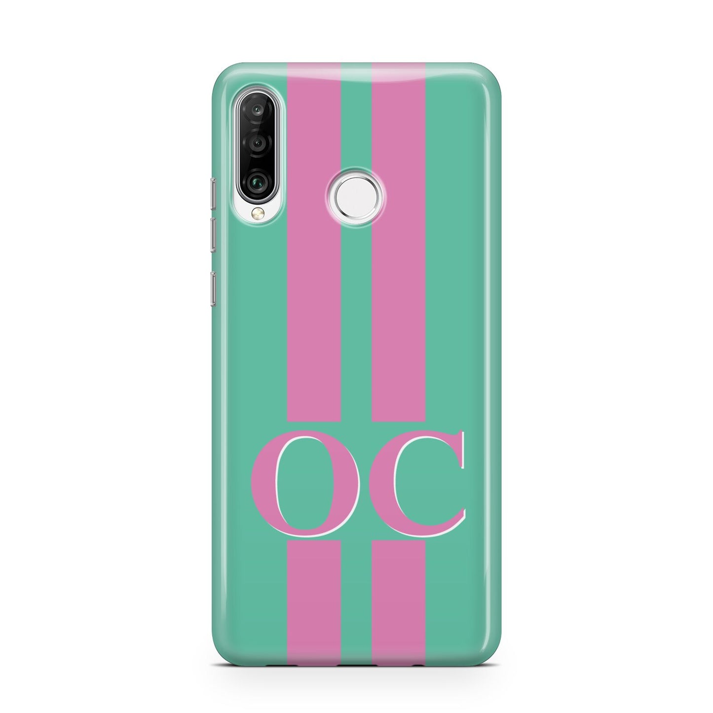 Green Personalised Initials Huawei P30 Lite Phone Case