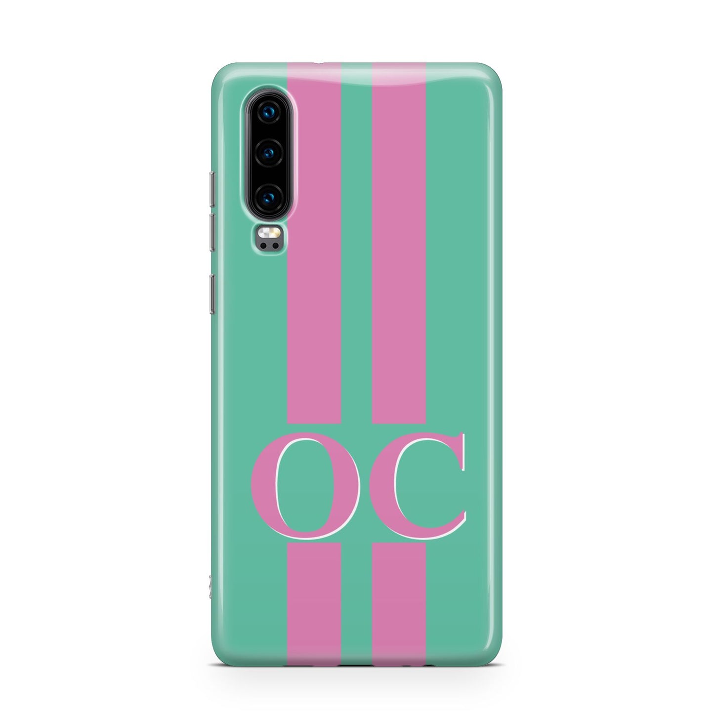 Green Personalised Initials Huawei P30 Phone Case