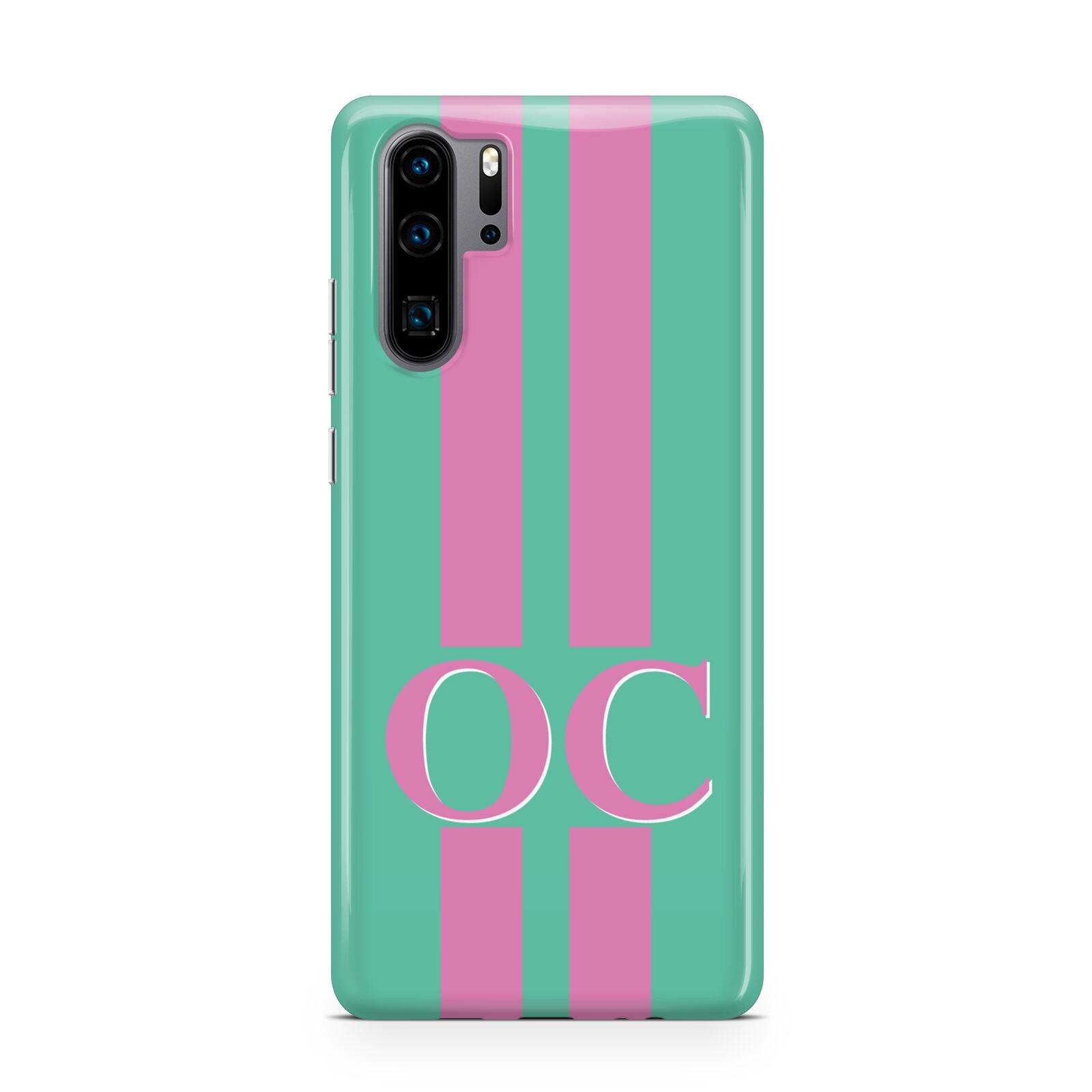 Green Personalised Initials Huawei P30 Pro Phone Case