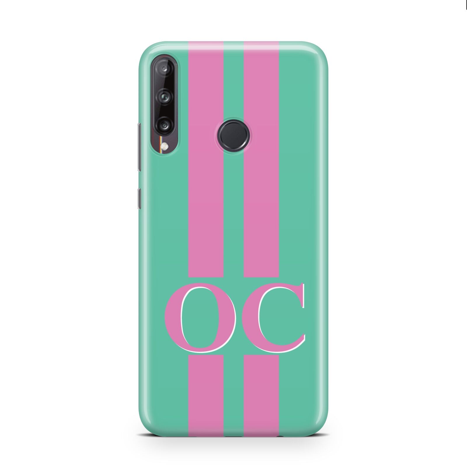 Green Personalised Initials Huawei P40 Lite E Phone Case