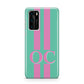 Green Personalised Initials Huawei P40 Phone Case