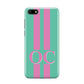 Green Personalised Initials Huawei Y5 Prime 2018 Phone Case