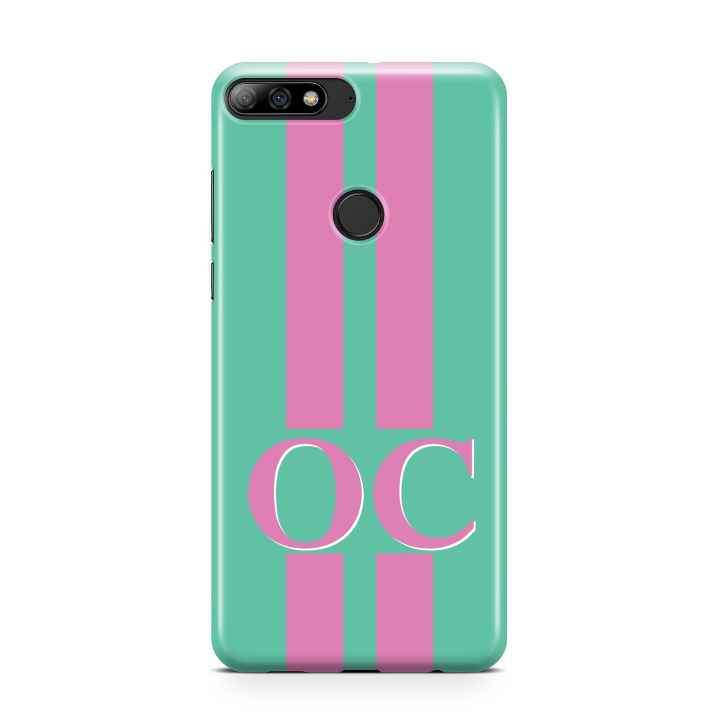 Green Personalised Initials Huawei Y7 2018