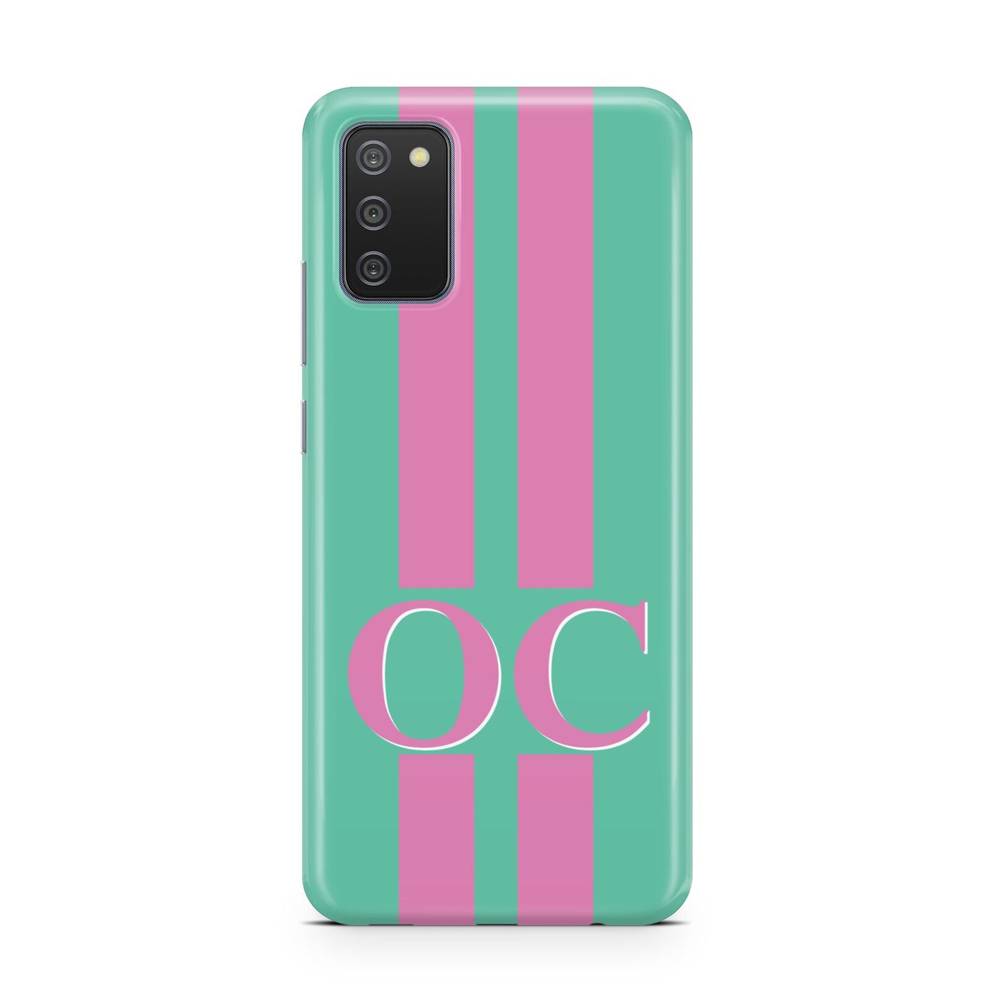 Green Personalised Initials Samsung A02s Case