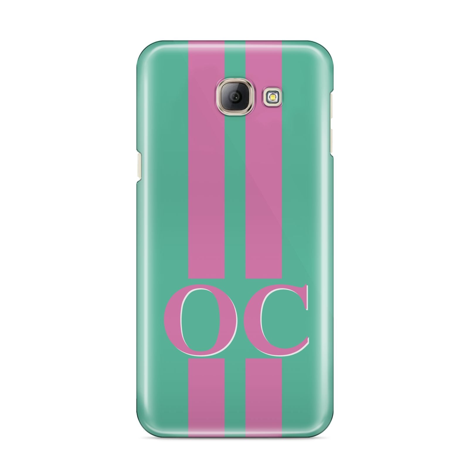 Green Personalised Initials Samsung Galaxy A8 2016 Case