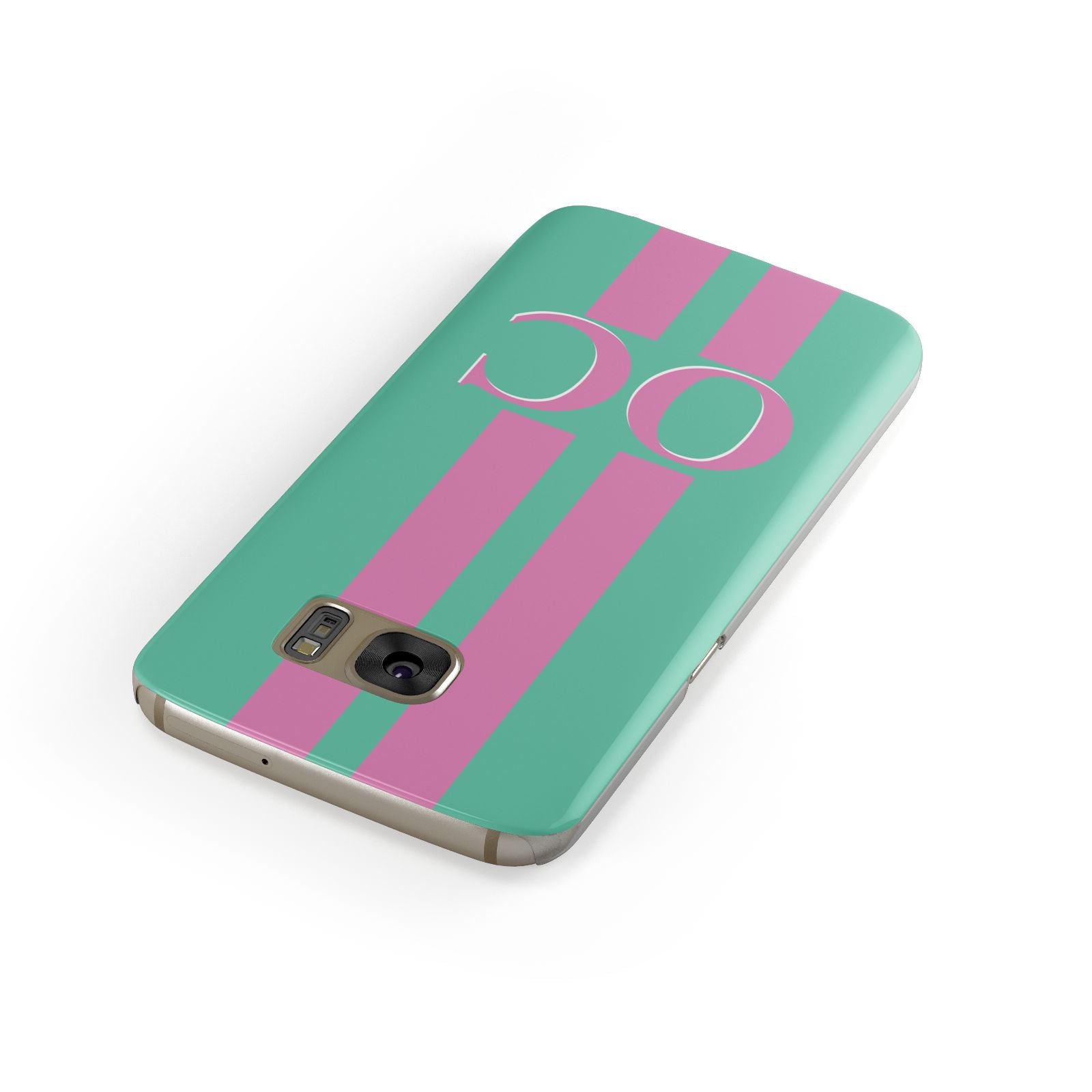 Green Personalised Initials Samsung Galaxy Case Front Close Up