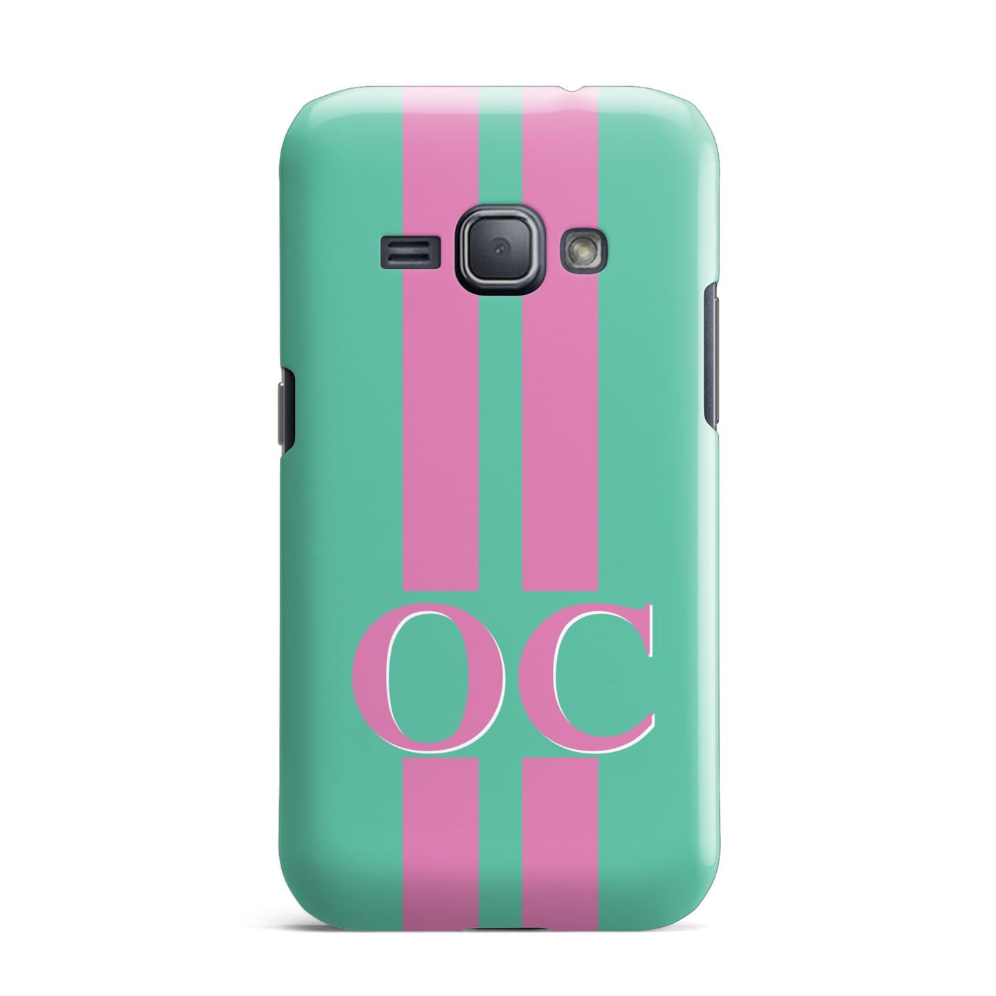 Green Personalised Initials Samsung Galaxy J1 2016 Case