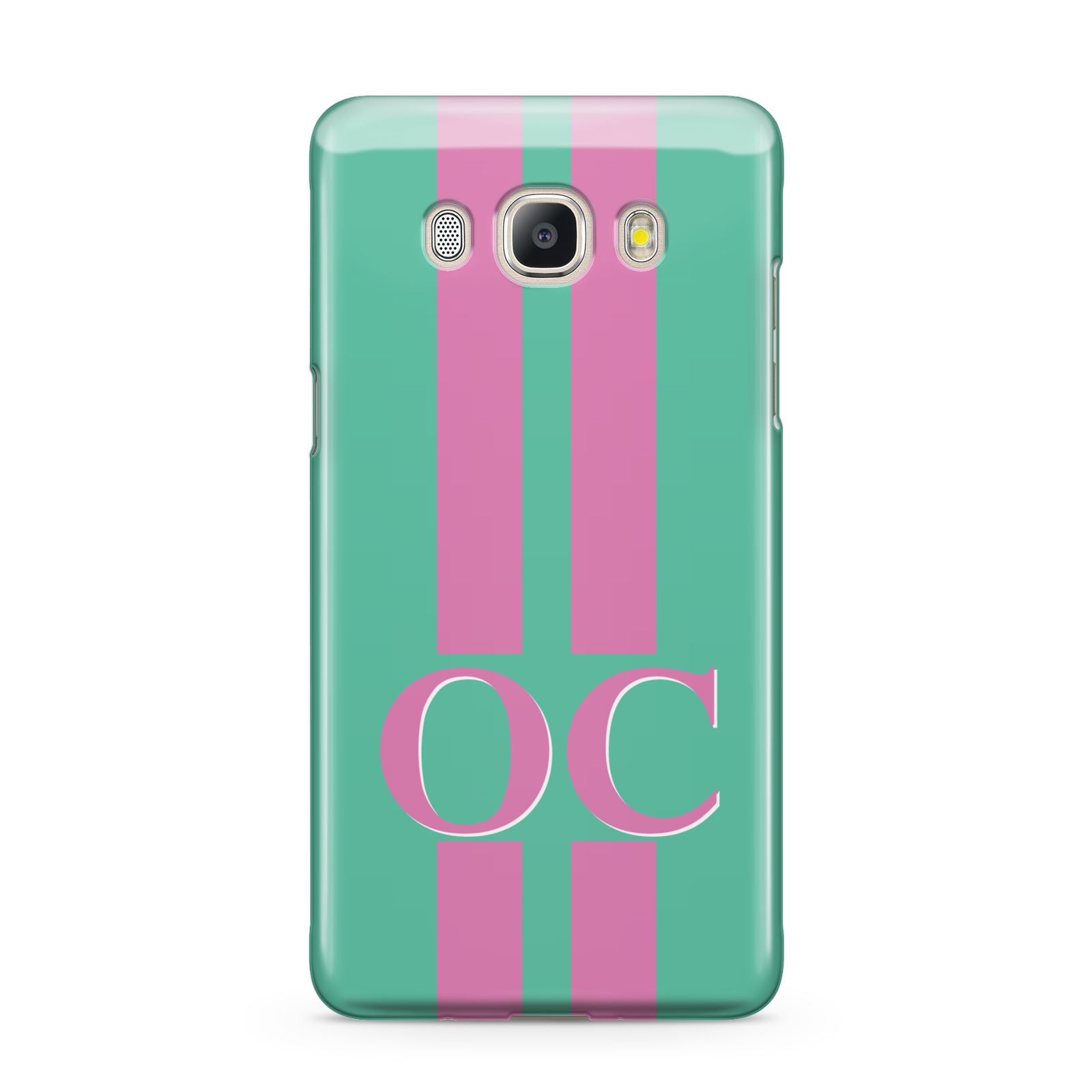 Green Personalised Initials Samsung Galaxy J5 2016 Case