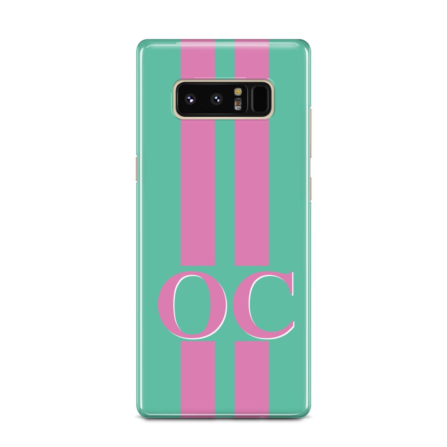 Green Personalised Initials Samsung Galaxy Note 8 Case