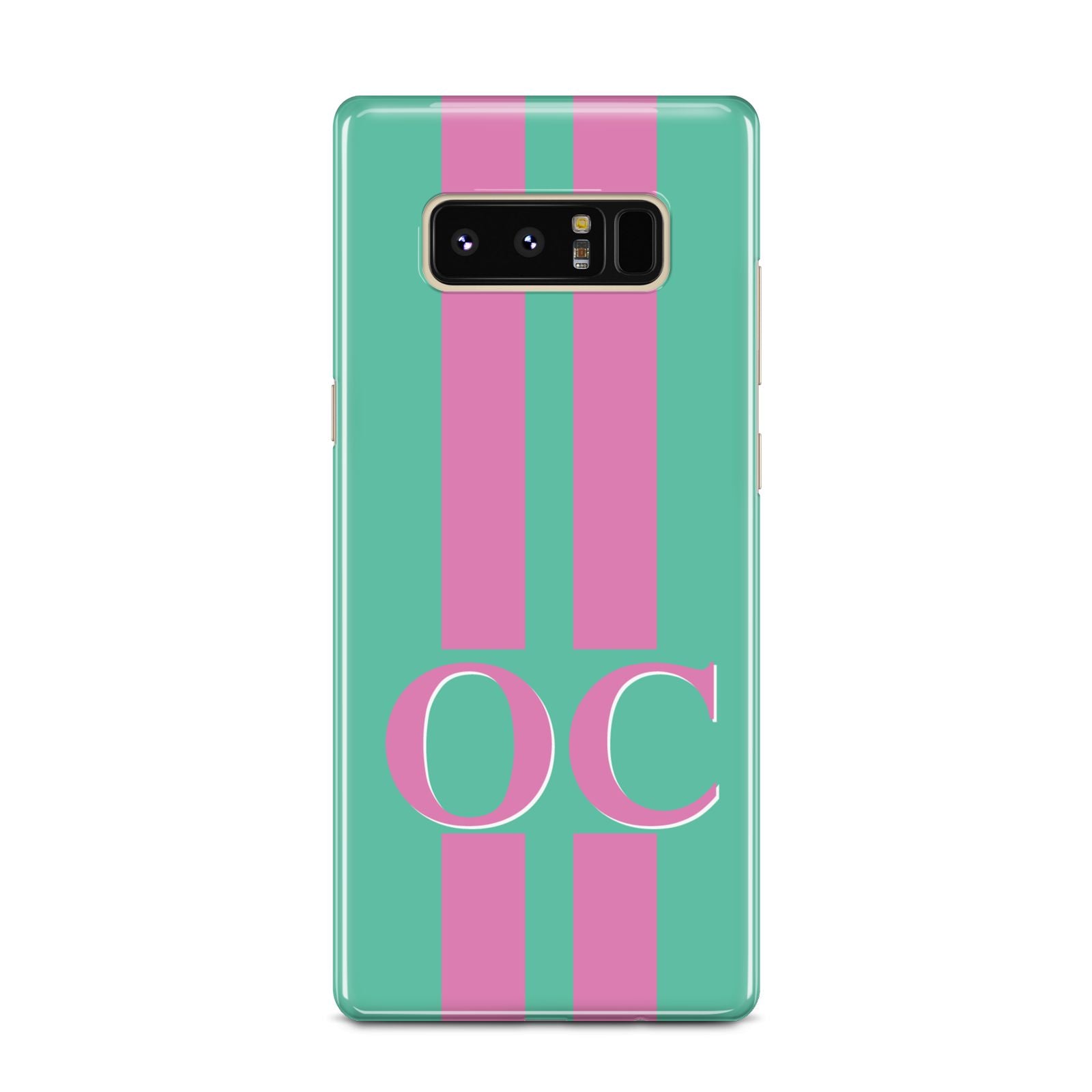 Green Personalised Initials Samsung Galaxy Note 8 Case