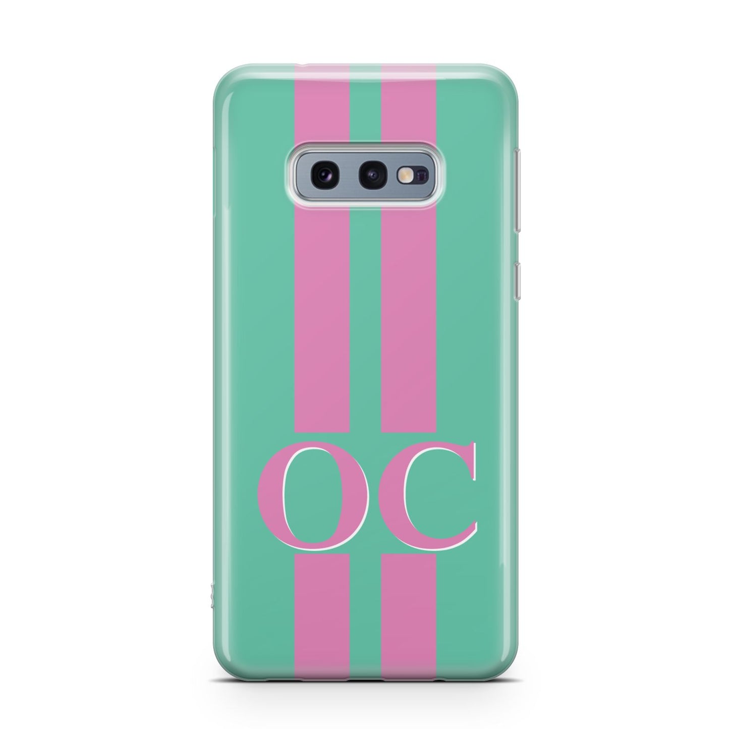 Green Personalised Initials Samsung Galaxy S10E Case