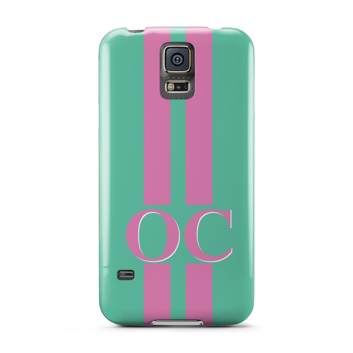 Green Personalised Initials Samsung Galaxy S5 Case