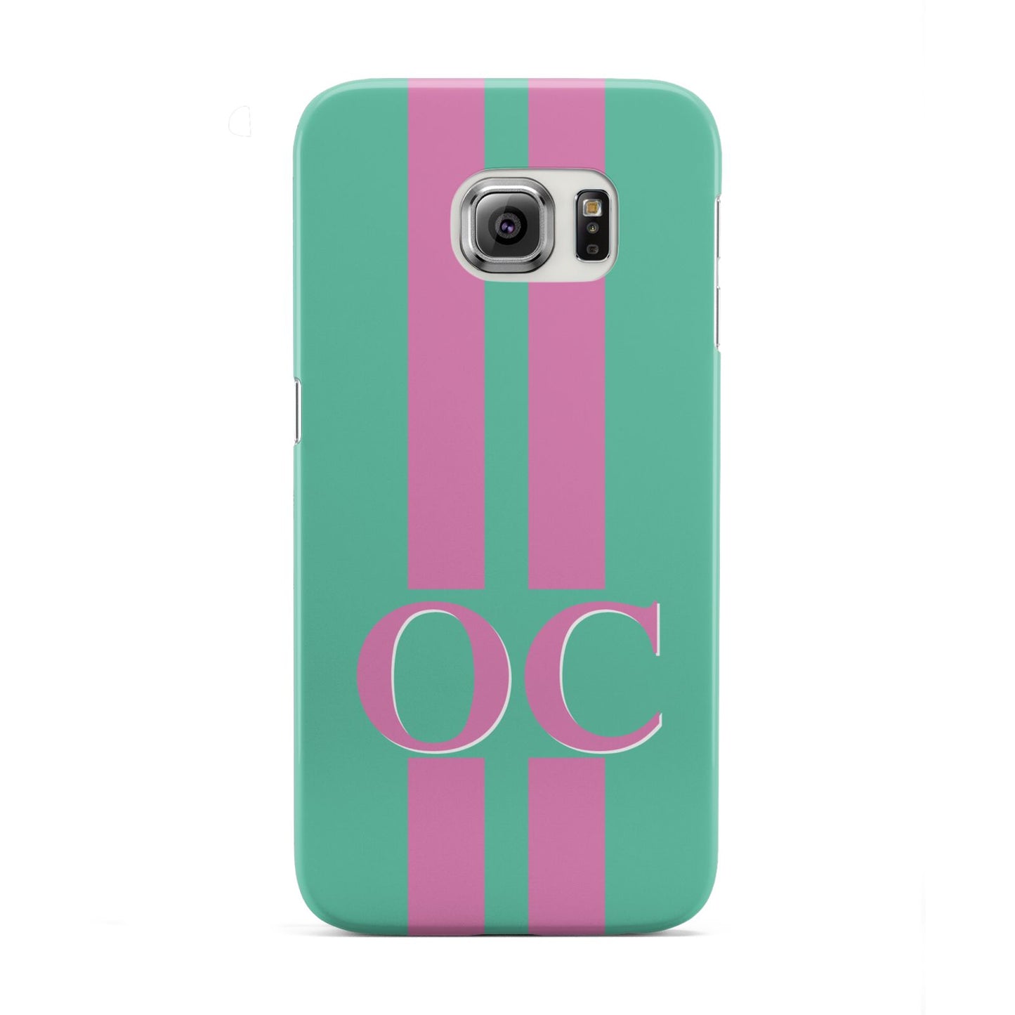 Green Personalised Initials Samsung Galaxy S6 Edge Case