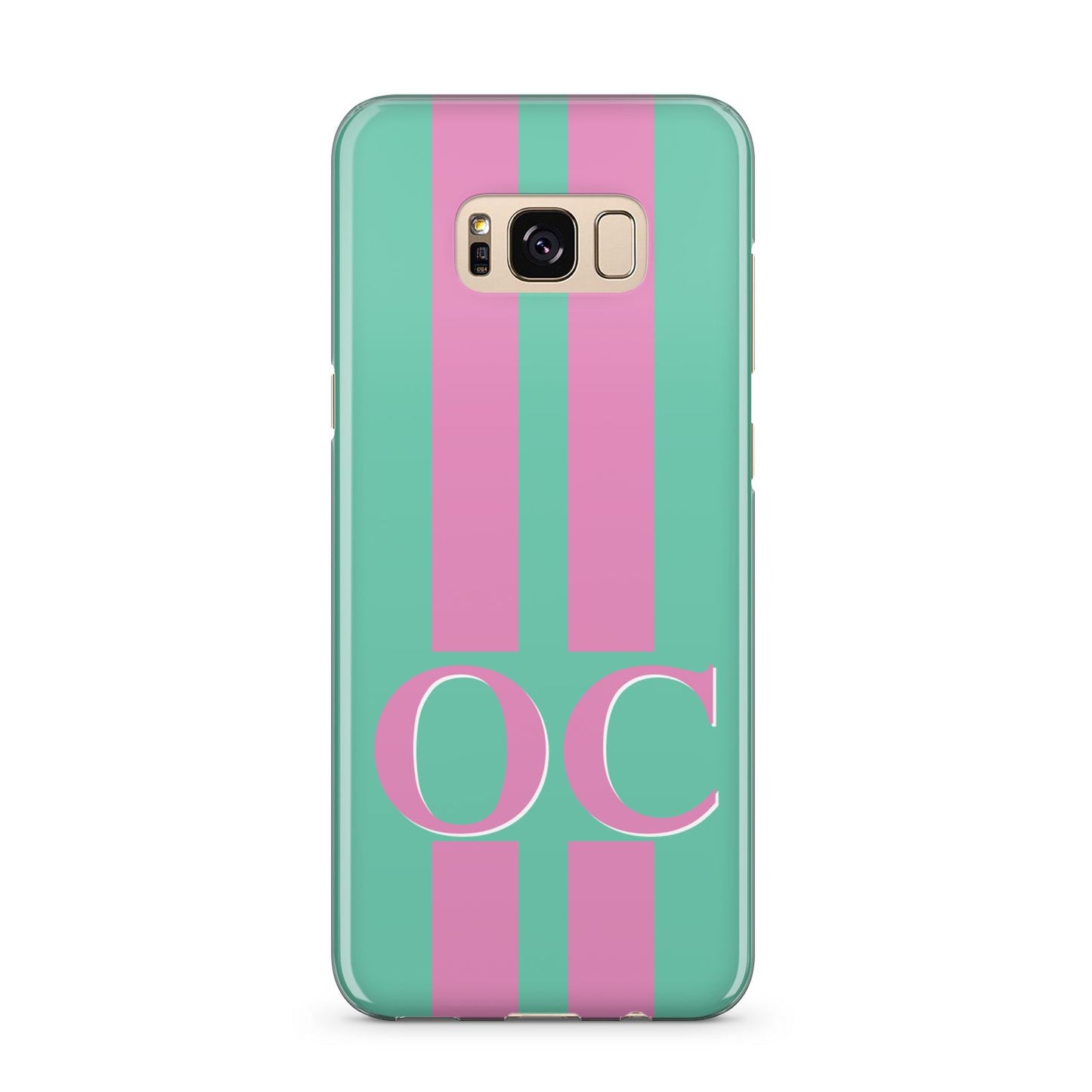 Green Personalised Initials Samsung Galaxy S8 Plus Case